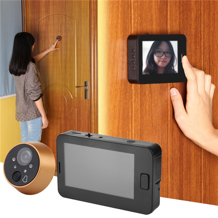 Dagaanbieding - 4.3 inch Smart Doorbell Camera with 170 Degree Wide Angle Night Vision Function dagelijkse aanbiedingen